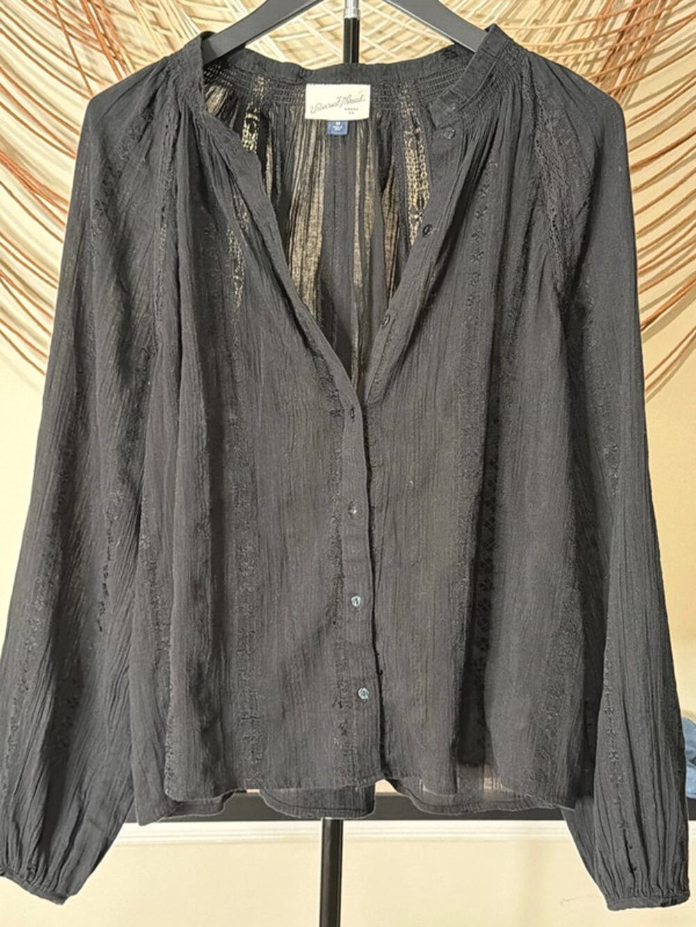 3 for $9 Universal thread cotton blend, puff sleeve peasant style top M 2963